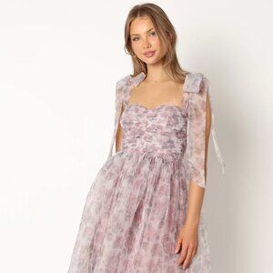 Petal & Pup Floral Midi Dress in Pink and White - NEVER WORN!